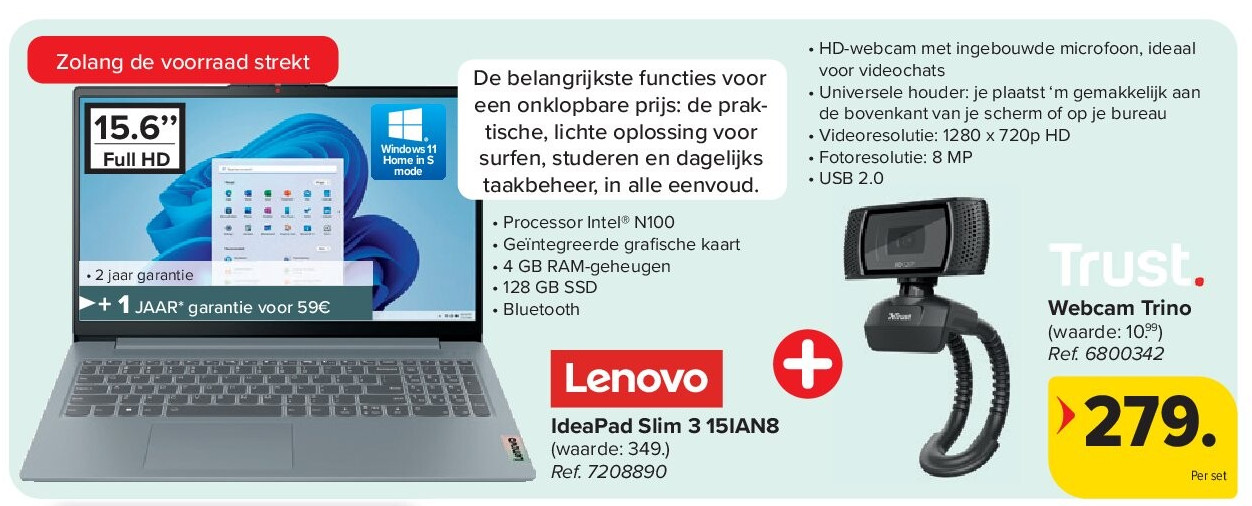 IdeaPad Slim 3 15IAN8 + Webcam Trino