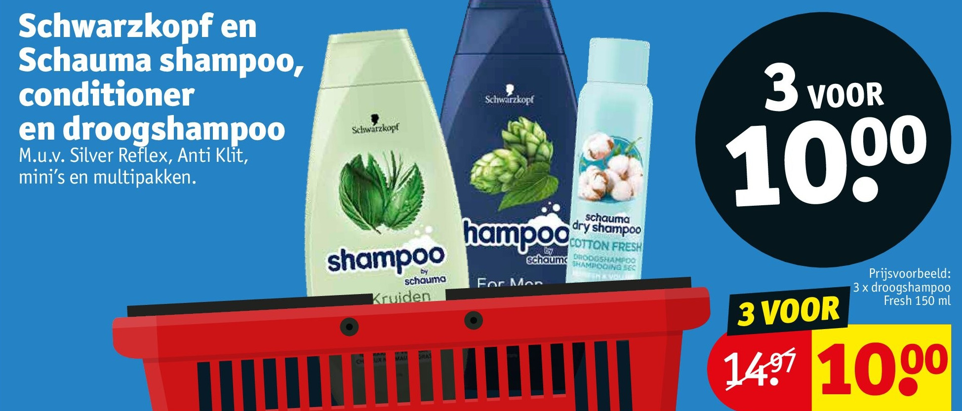 Schwarzkopf en Schauma shampoo, conditioner en droogshampoo