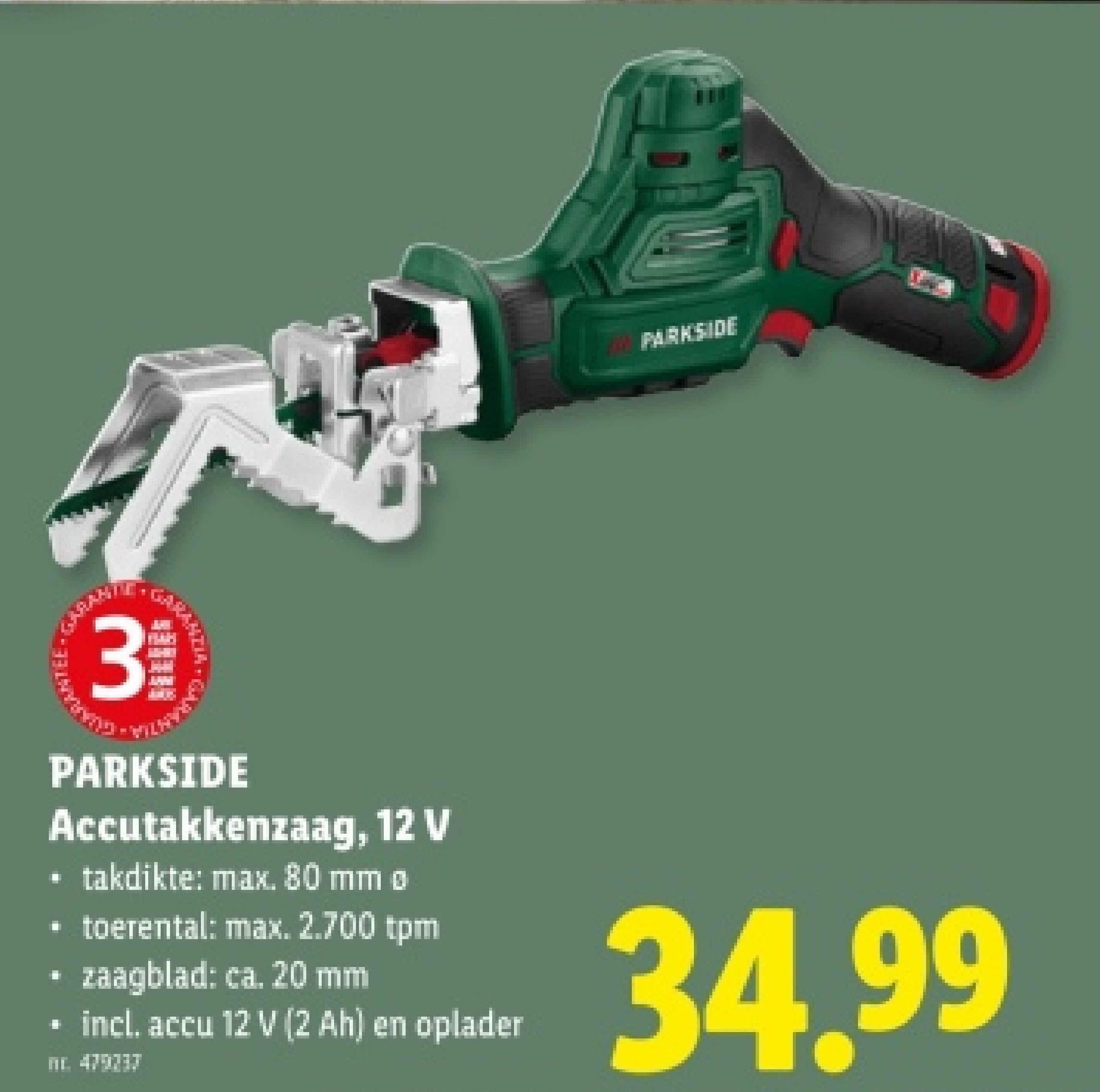 Accutakkenzaag, 12 V