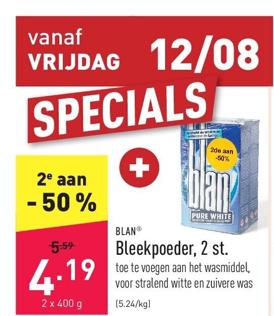 Bleekpoeder, 2 st.