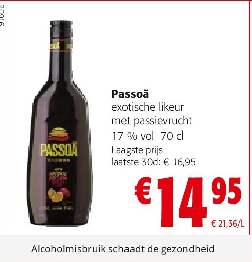 Passoã exotische likeur met passievrucht 17 % vol 70 cl