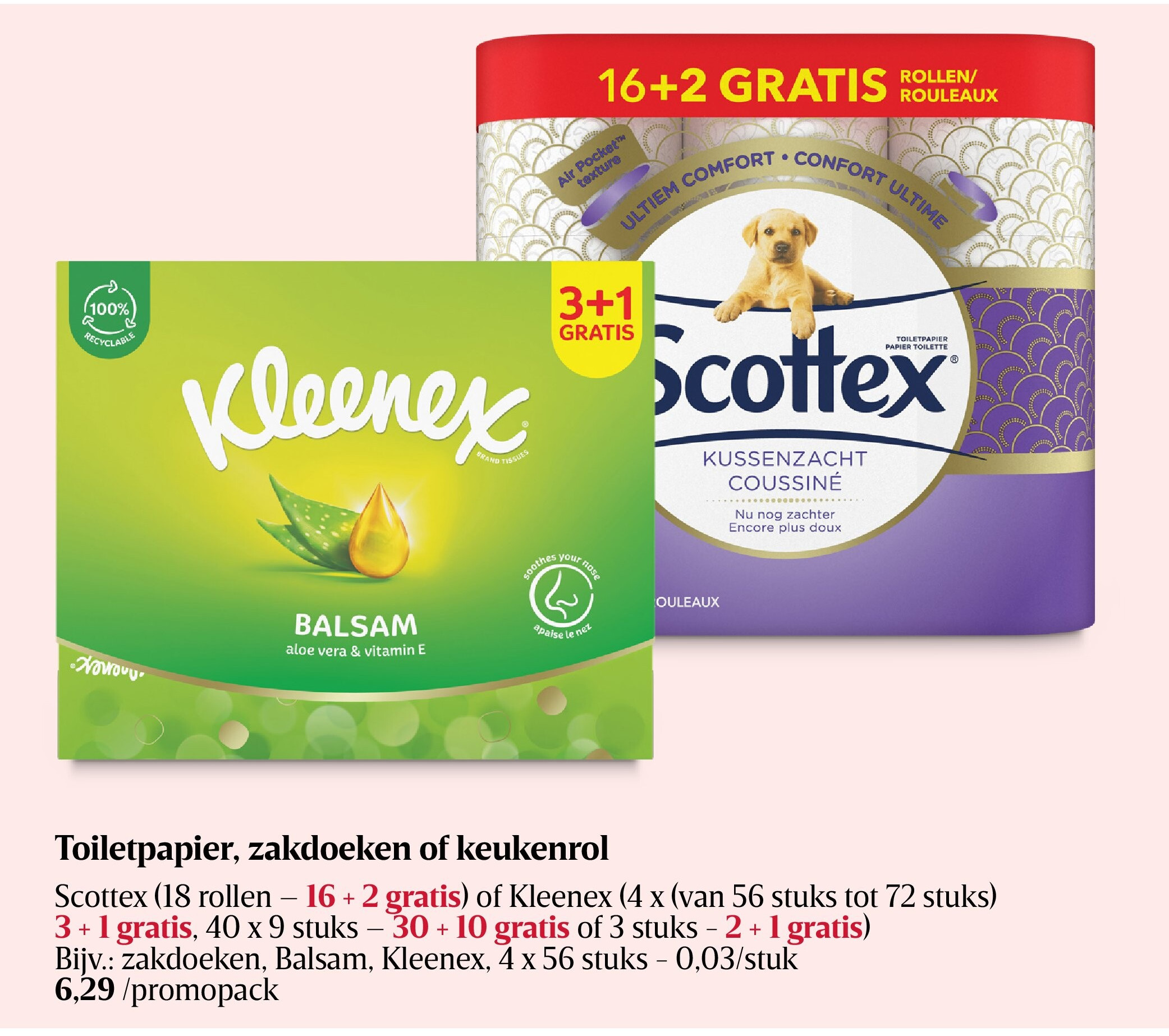 Toiletpapier, zakdoeken of keukenrol