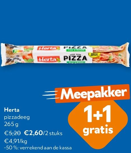 Herta pizzadeeg 265 g