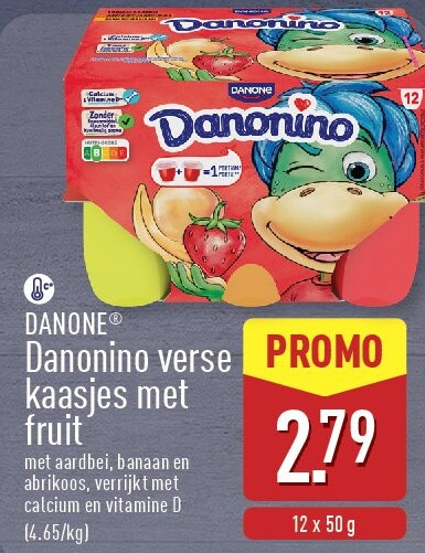 Danonino verse kaasjes met fruit