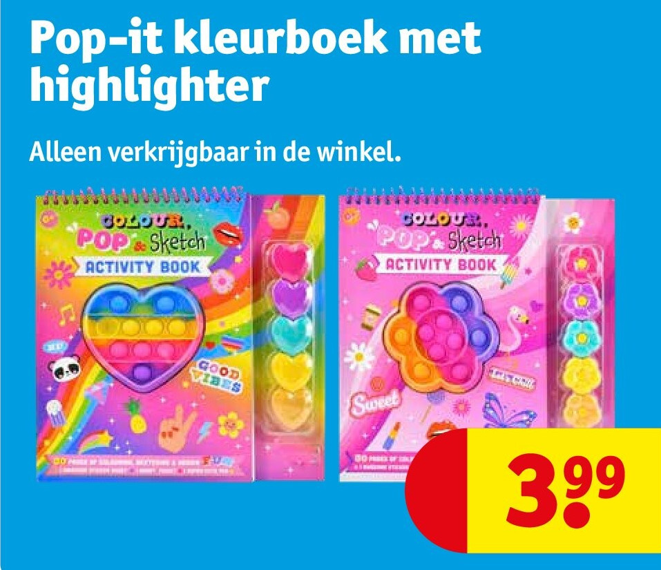 Pop-it kleurboek met highlighter