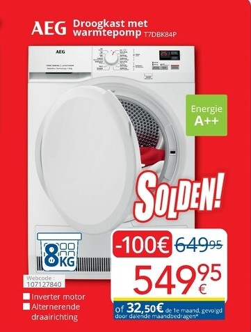 AEG Droogkast met warmtepomp
