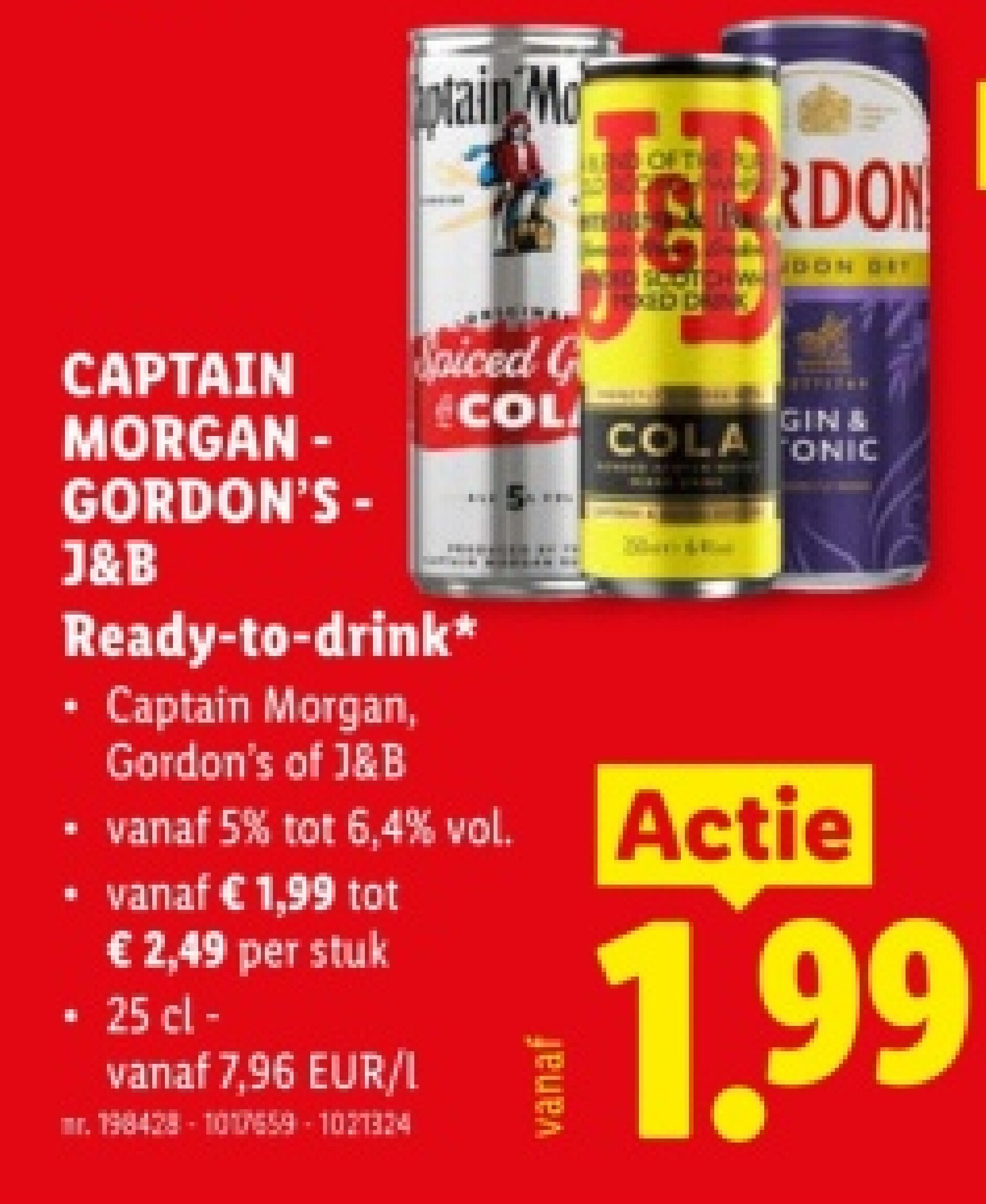 CAPTAIN MORGANGORDON'SJ&B Ready-to-drink