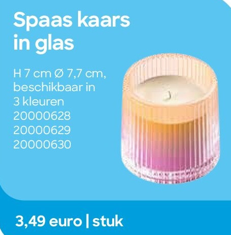 Spaas kaars in glas