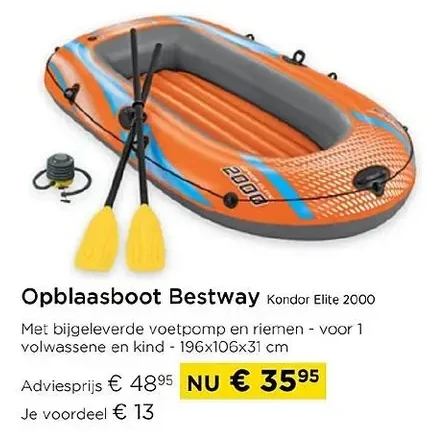 Opblaasboot Bestway Kondox Elle 2000
