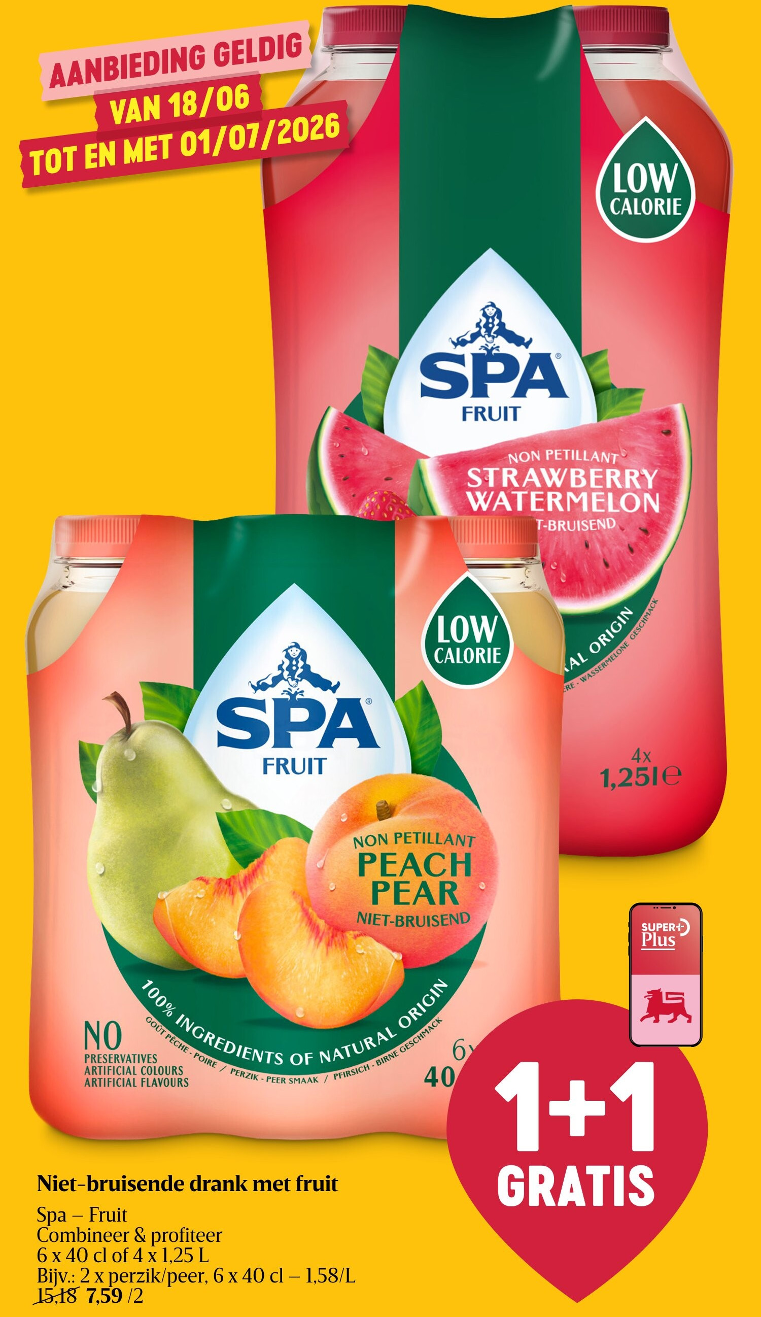 Niet-bruisende drank met fruit