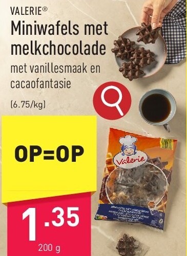 Miniwafels met melkchocolade