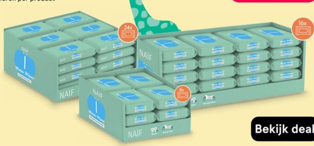 Naïf grootverpakking doekjes