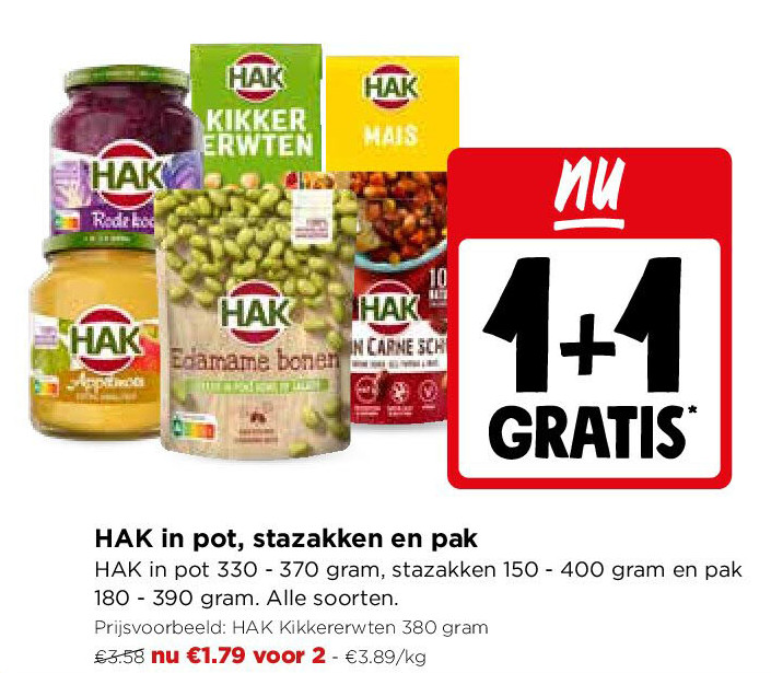 HAK in pot, stazakken en pak
