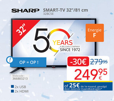 SHARP SMART TV 32"/81 cm