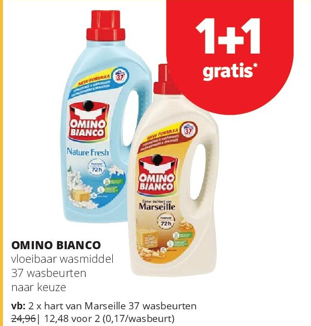 OMINO BIANCO hart van Marseille 37 wasbeurten