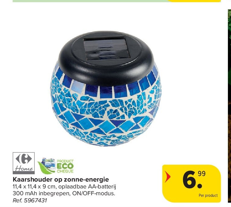 Kaarshouder op zonne-energie