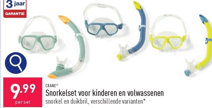 Snorkelset voor kinderen en volwassenen