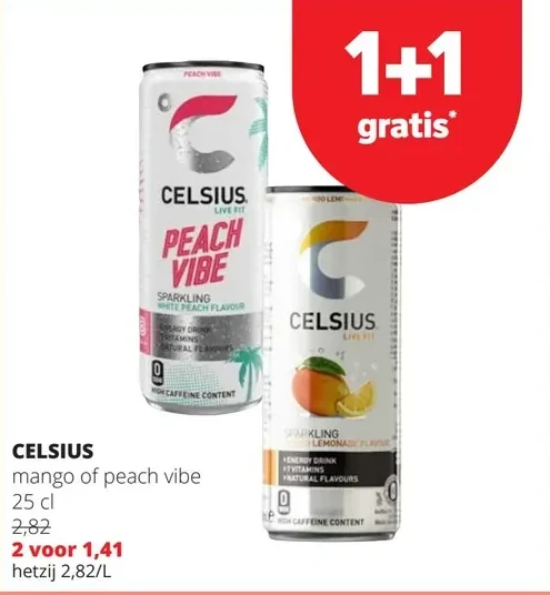 CELSIUS mango of peach vibe 25 cl