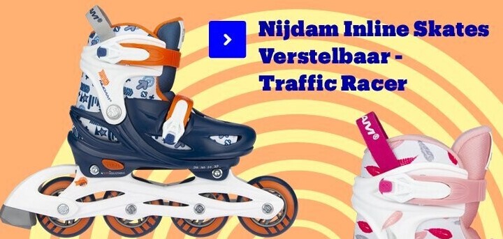 Nijdam Inline Skates Verstelbaar - Traffic Racer