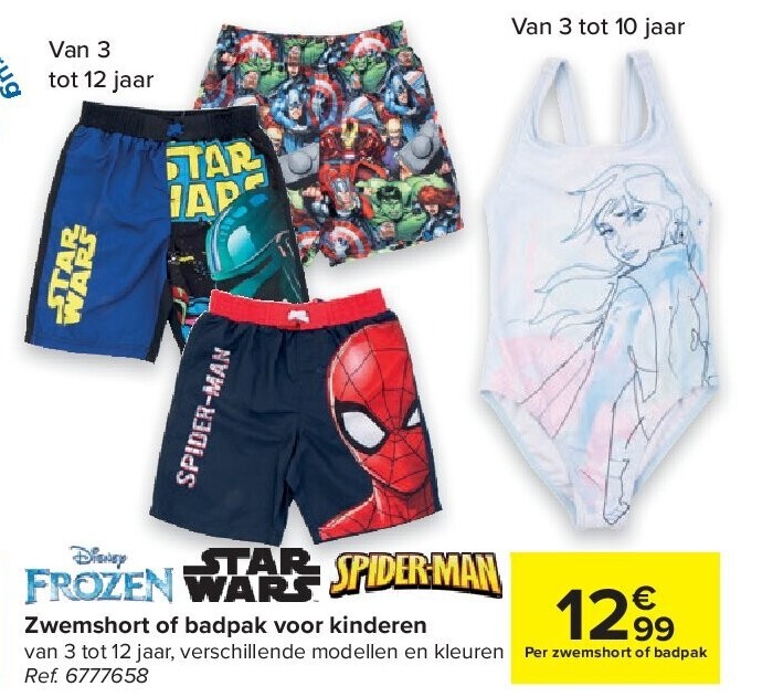 Zwemshort of badpak voor kinderen