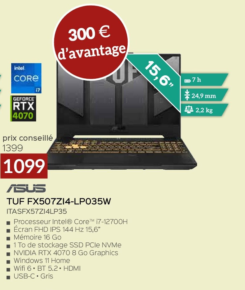 Asus TUF FX507ZI4-LP035W ITASFX57ZI4LP35