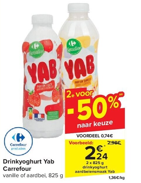 Drinkyoghurt Yab Carrefour