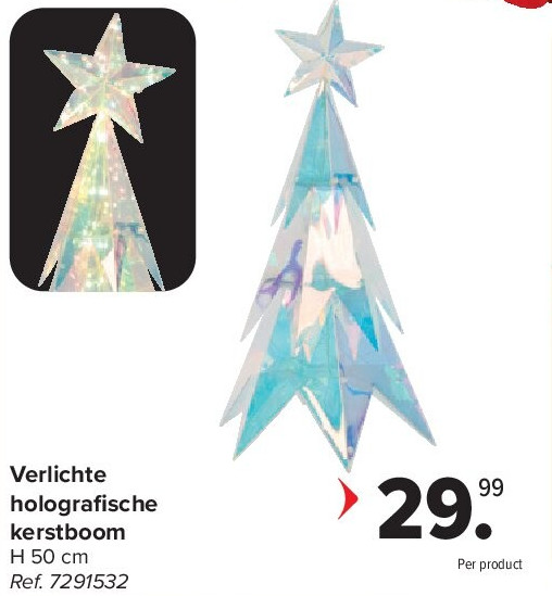 Verlichte holografi sche kerstboom
