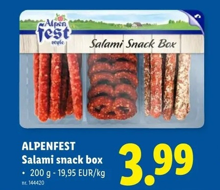 Salami snack box