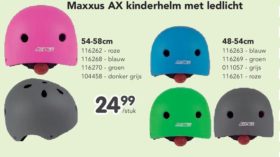 Maxxus AX kinderhelm met ledlicht