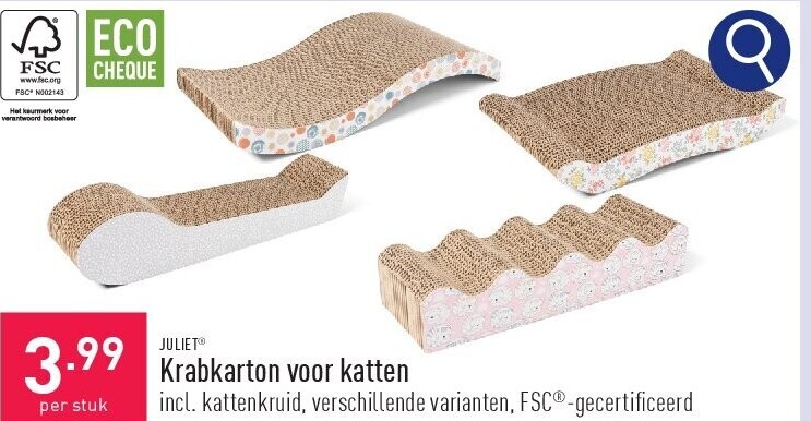 Krabkarton voor katten