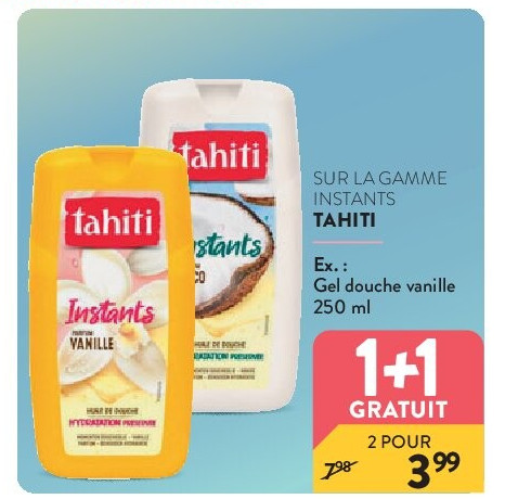 SUR LA GAMME INSTANTS TAHITI