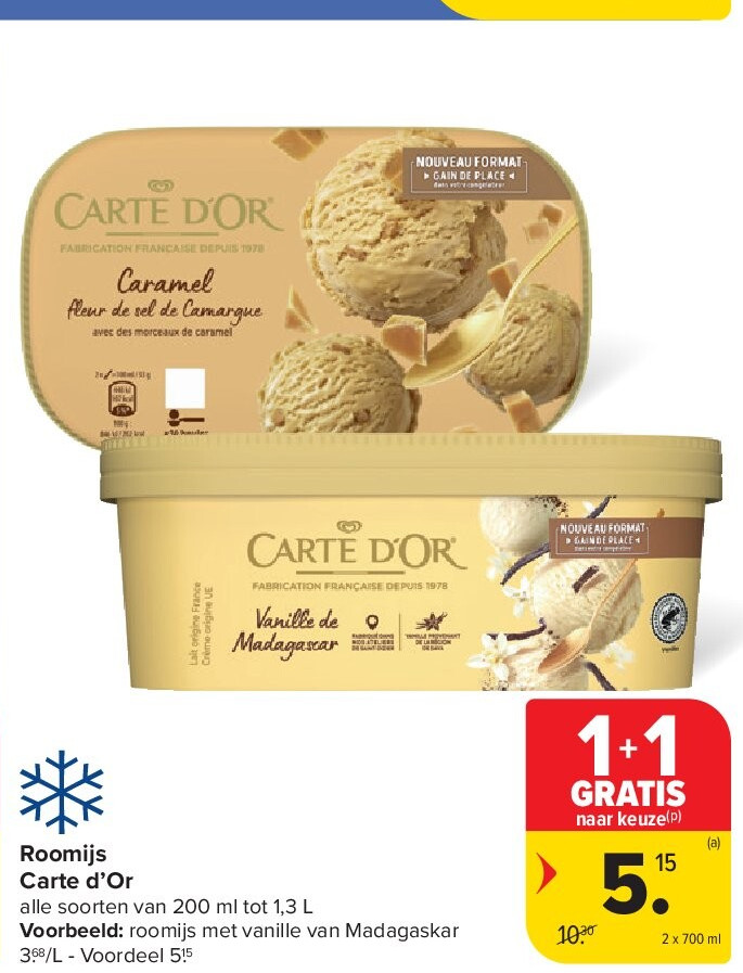 Roomijs Carte d’Or