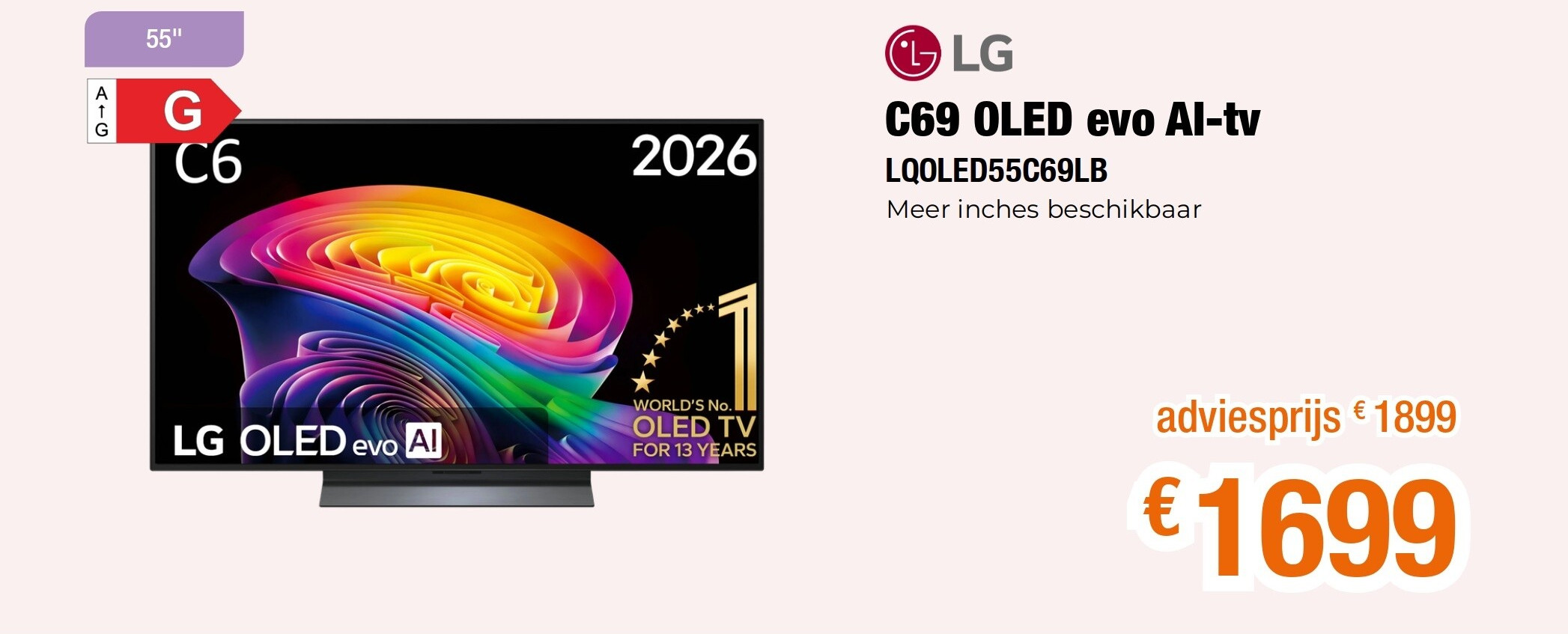 LG C69 OLED evo Al-tv LQOLED55C69LB