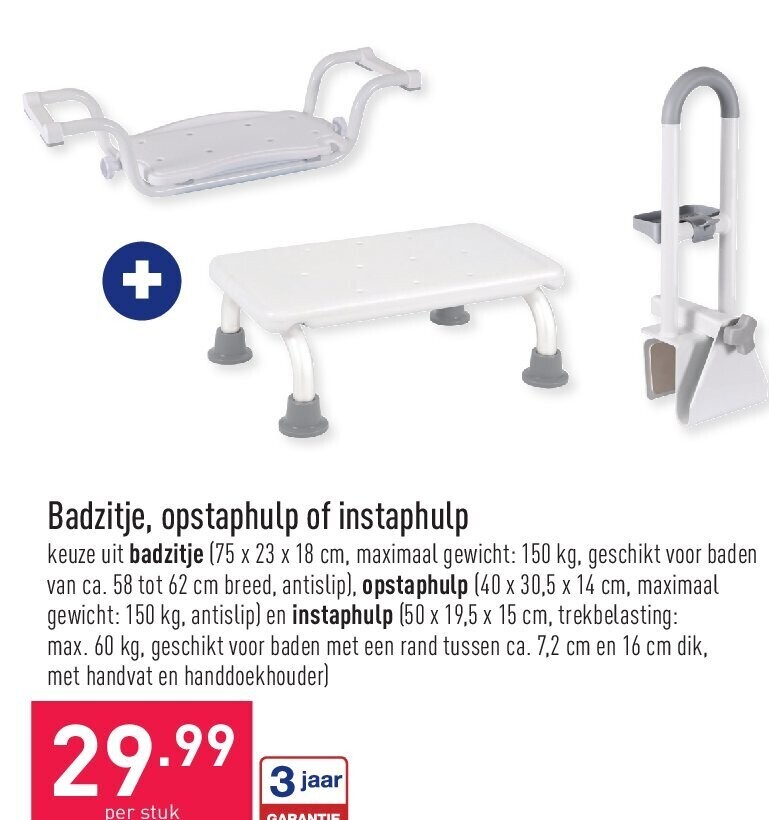 Badzitje, opstaphulp of instaphulp