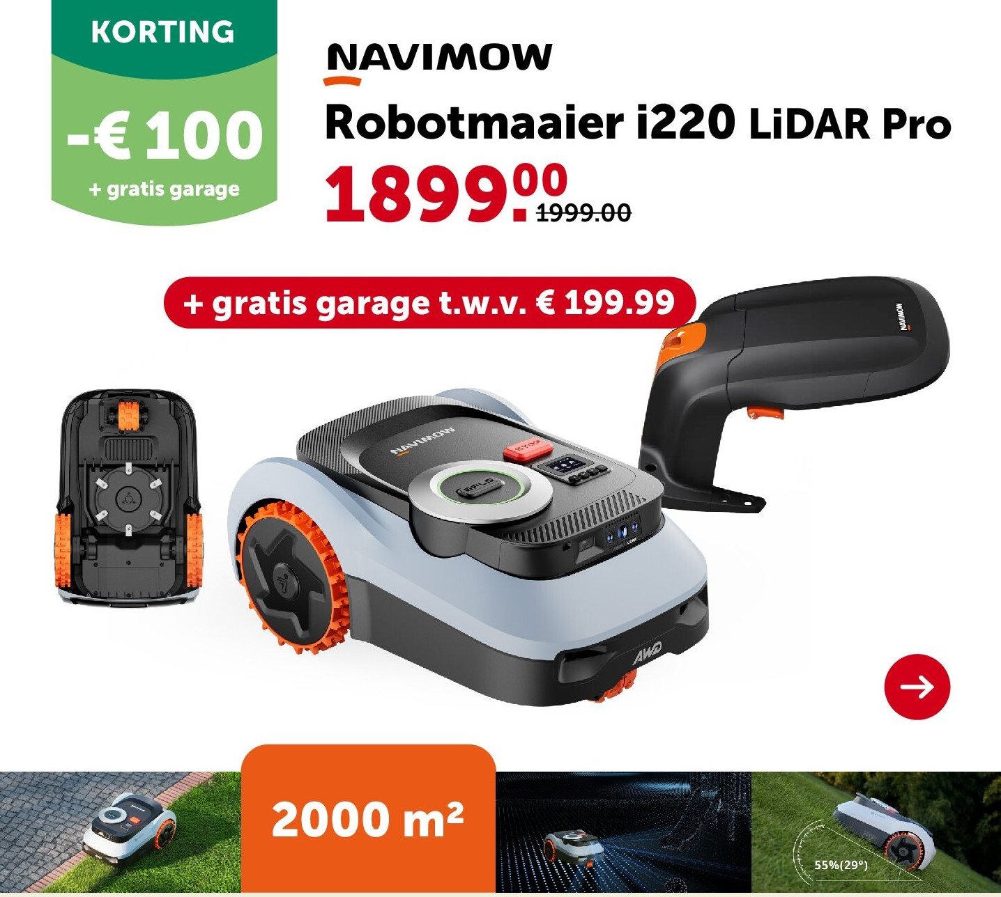 Robotmaaier i220 LiDAR Pro