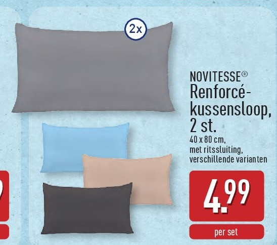 Renforcékussensloop, 2st.