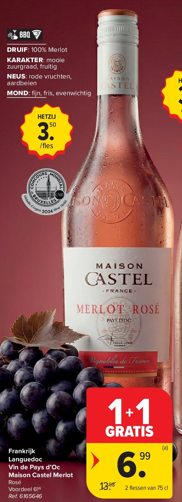 Frankrijk Languedoc Vin de Pays d’Oc Maison Castel Merlot