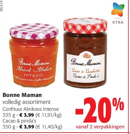 Bonne Maman Confituur Abrikoos Intense 335 g