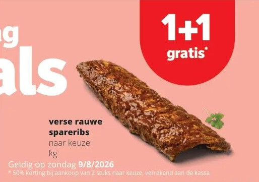 verse rauwe spareribs