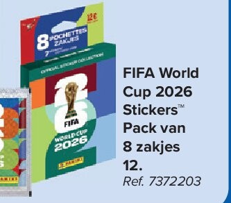FIFA World Cup 2026 Stickers™ Pack van 8 zakjes