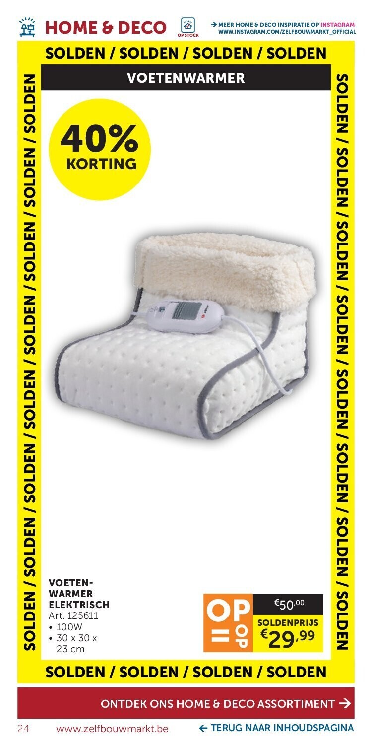 VOETENWARMER ELEKTRISCH