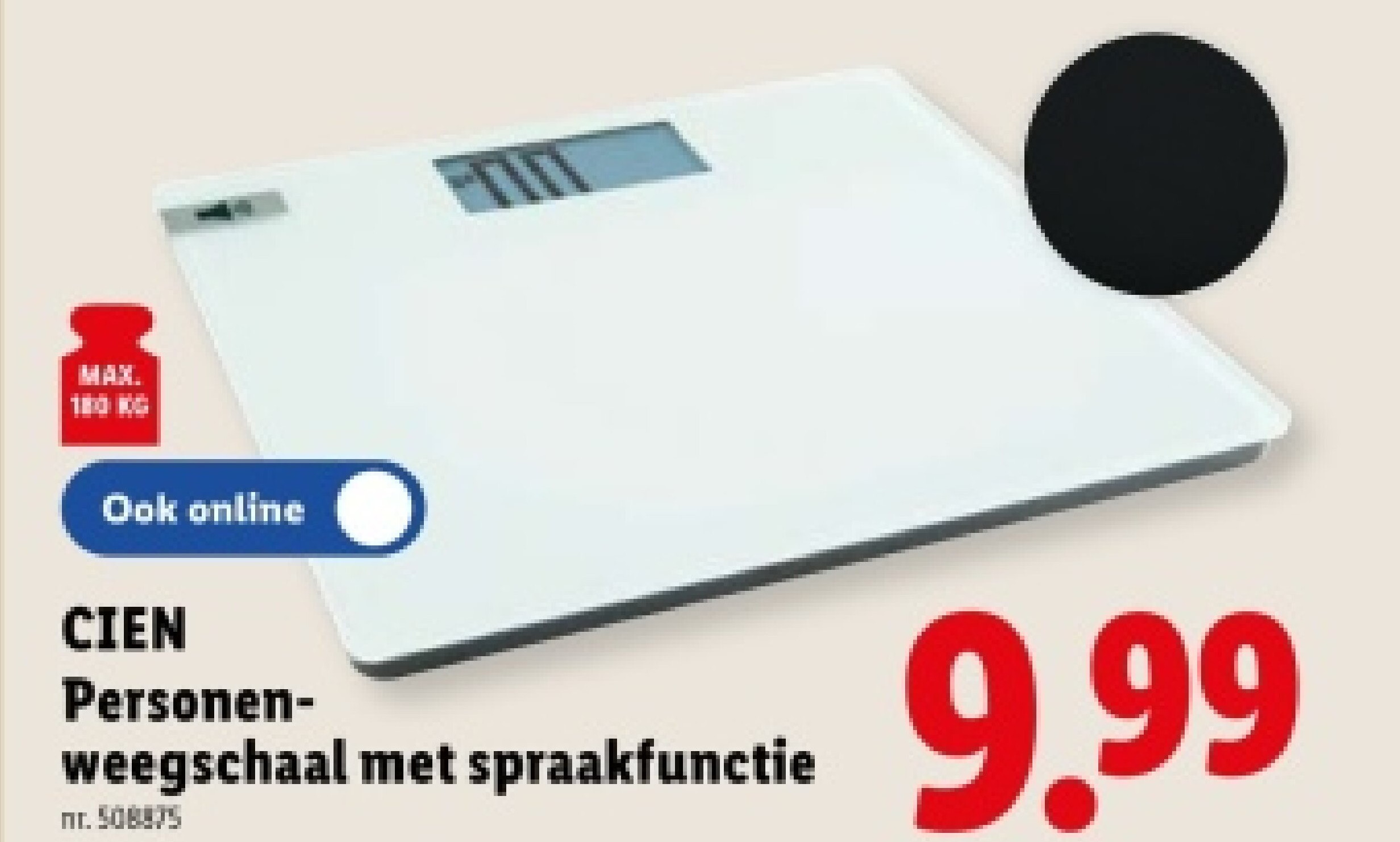 Personenweegschaal met spraakfunctie