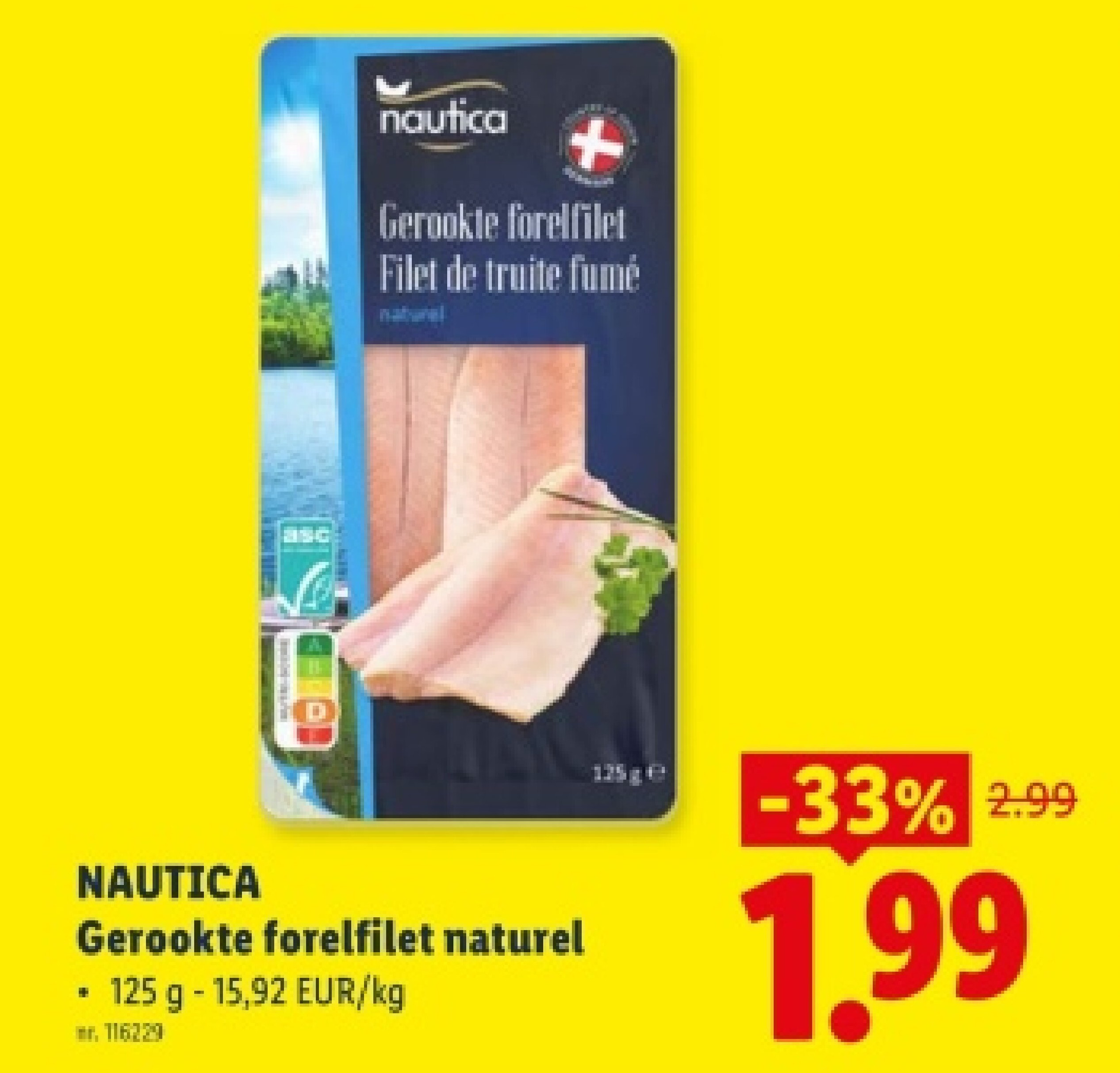 Gerookte forelfilet naturel