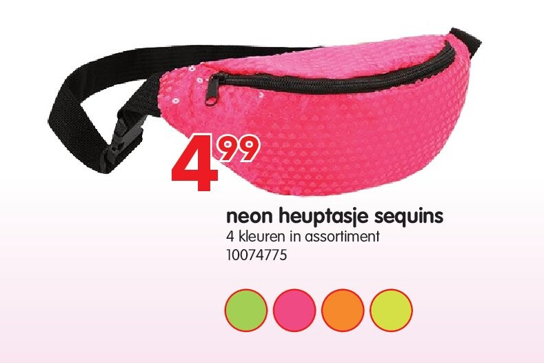 neon heuptasje sequins
