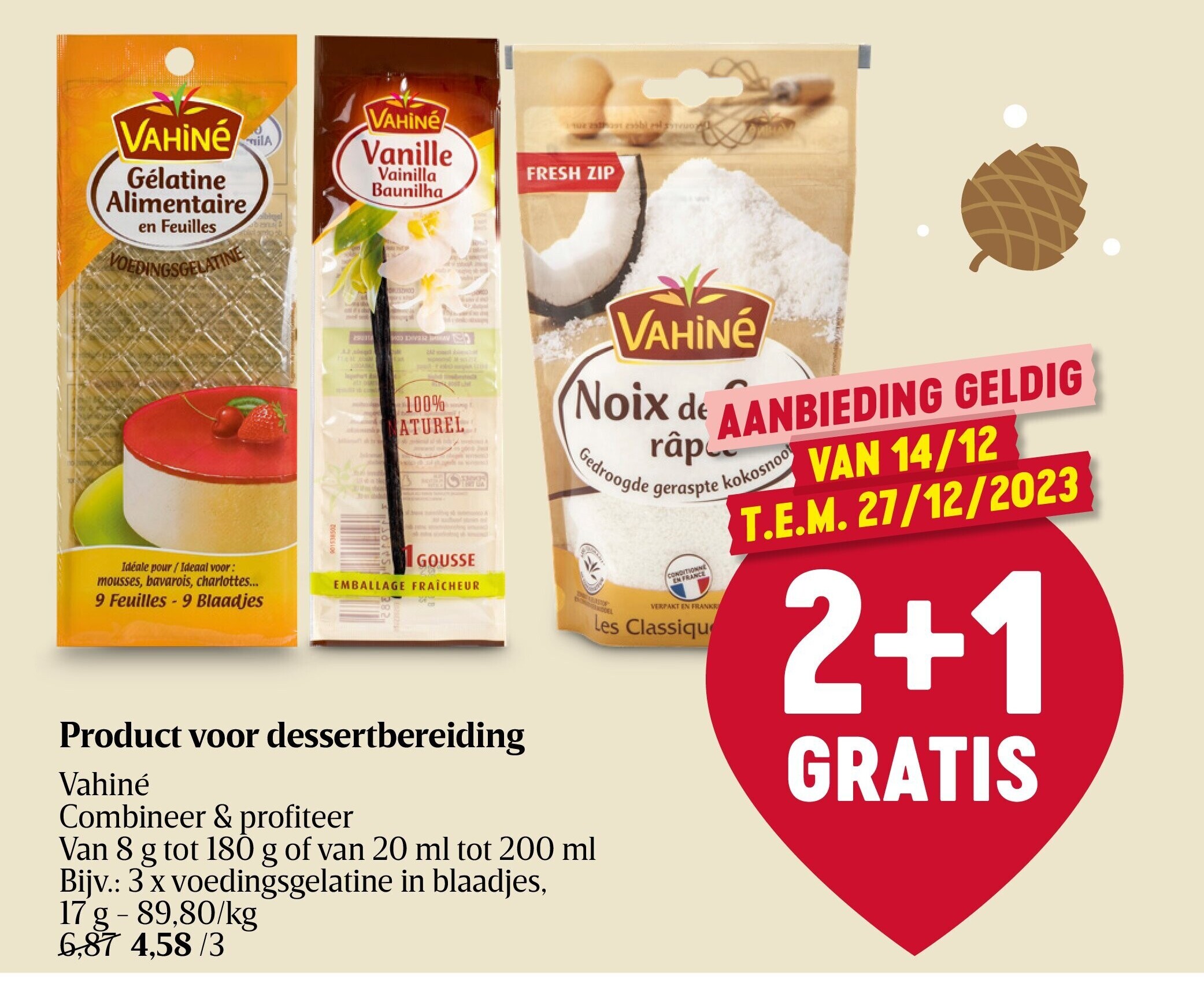 Product voor dessertbereiding