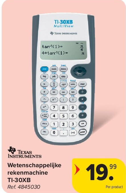 Wetenschappelijke rekenmachine TI-30XB