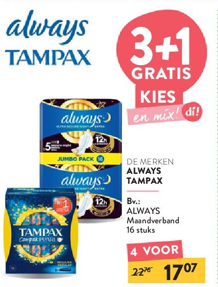 ALWAYS Maandverband 16 stuks