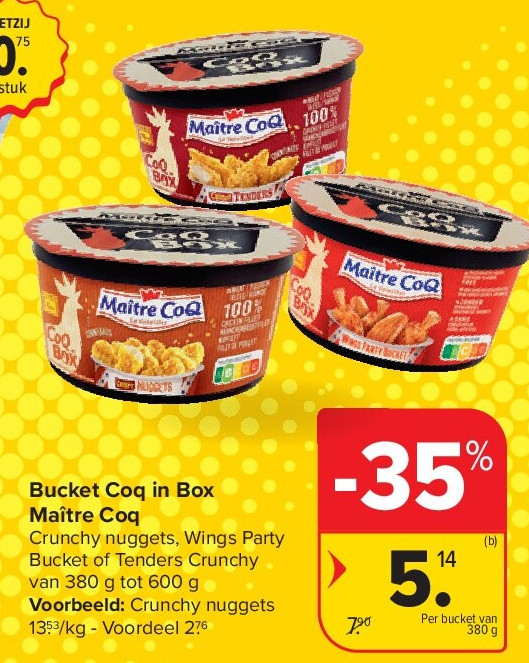 Bucket Coq in Box Maître Coq