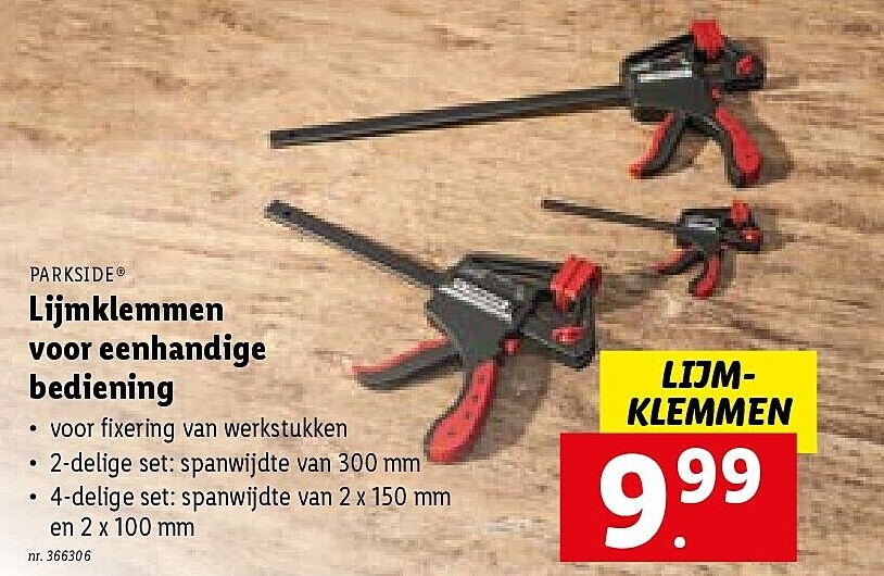 Lijmklemmen voor eenhandige bediening