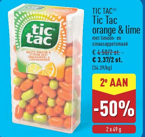 Tic Tac orange & lime